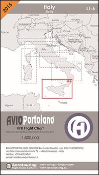 Avioportolano. VFR flight chart LI 6 Italy Sicily. ICAO annex 4 - EU-Regulations compliant. Ediz. italiana e inglese - Librerie.coop