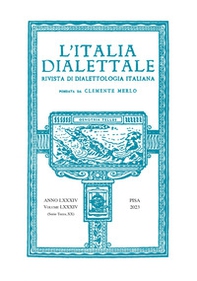 L'Italia dialettale. Rivista di dialettologia italiana - Vol. 84 - Librerie.coop