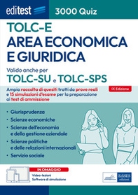 EdiTEST. Area economica e giuridica. 3000 quiz. Ampia raccolta di quesiti tratti da prove reali e 15 simulazioni d'esame per la preparazione ai test di accesso - Librerie.coop EdiTEST. Area economica e giuridica. 3000 quiz. Ampia raccolta di quesiti tratti da prove reali e 15 simulazioni d'esame per la preparazione ai test di accesso - Librerie.coop