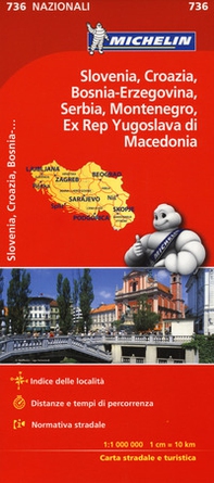 Slovenia Croazia Bosnia 1:1.000.000 - Librerie.coop