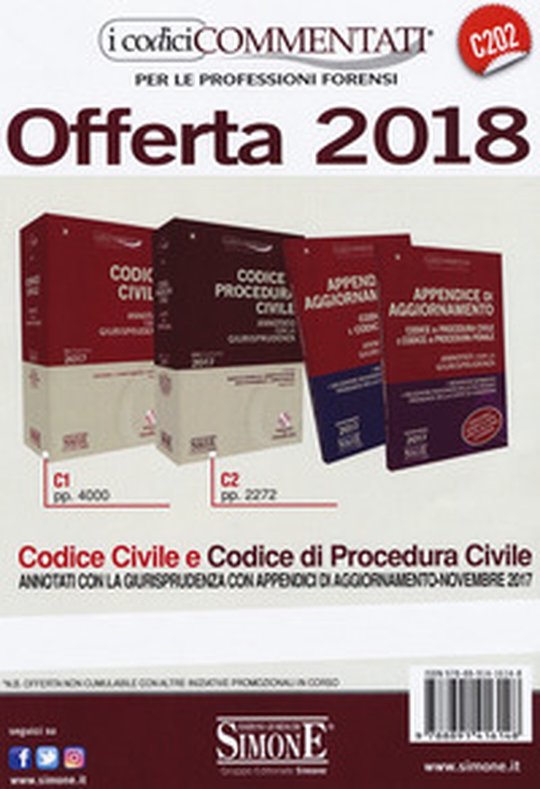 Codice civile-Codice di procedura civile-Appendice di aggiornamento ai codici civile e penale. Annotati con la giurisprudenza - Librerie.coop Codice civile-Codice di procedura civile-Appendice di aggiornamento ai codici civile e penale. Annotati con la giurisprudenza - Librerie.coop