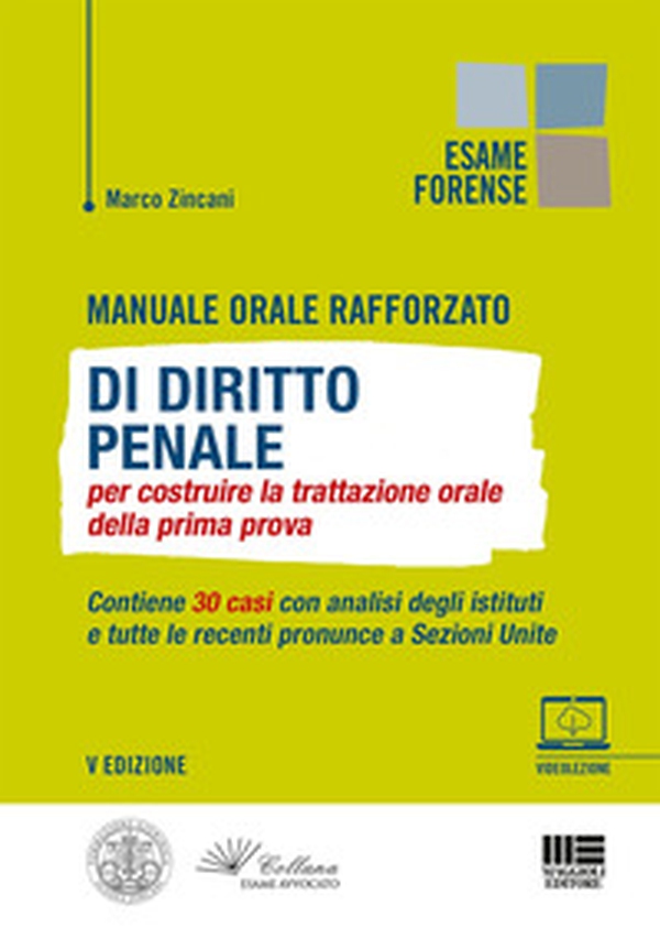 Manuale orale rafforzato di diritto penale per costruire la trattazione orale della prima prova - Librerie.coop Manuale orale rafforzato di diritto penale per costruire la trattazione orale della prima prova - Librerie.coop
