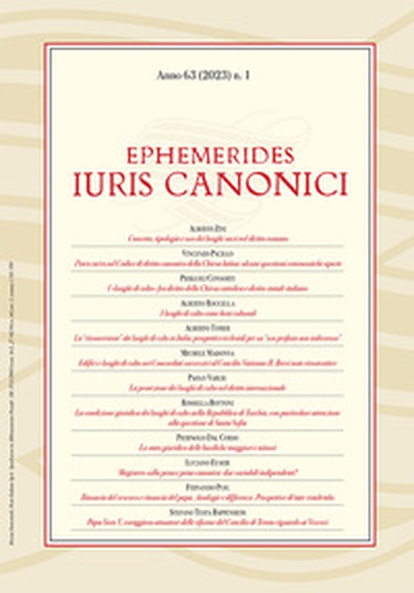 Ephemerides Iuris canonici - Vol. 1 - Librerie.coop Ephemerides Iuris canonici - Vol. 1 - Librerie.coop