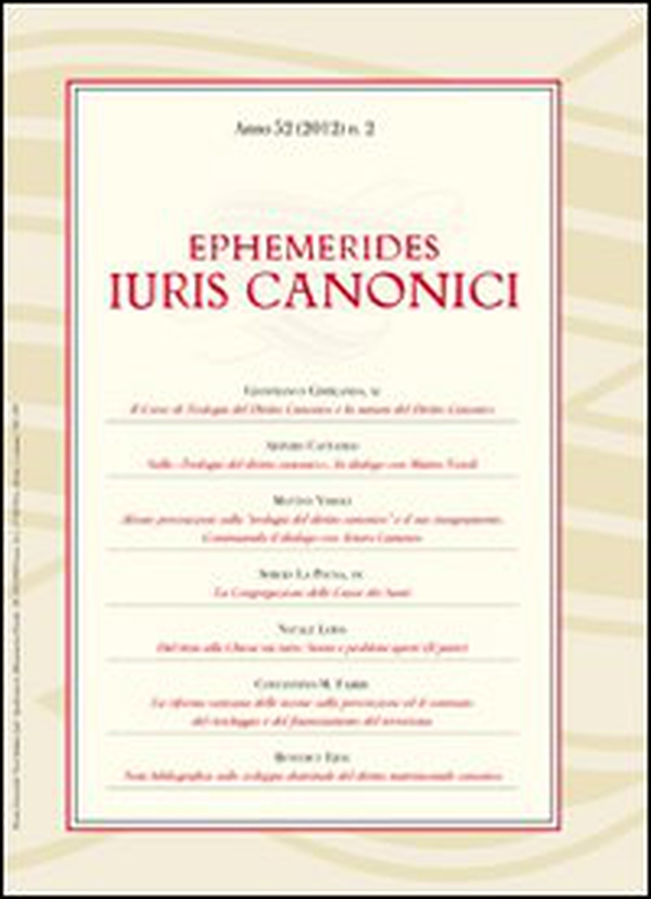 Ephemerides Iuris canonici - Vol. 2 - Librerie.coop Ephemerides Iuris canonici - Vol. 2 - Librerie.coop