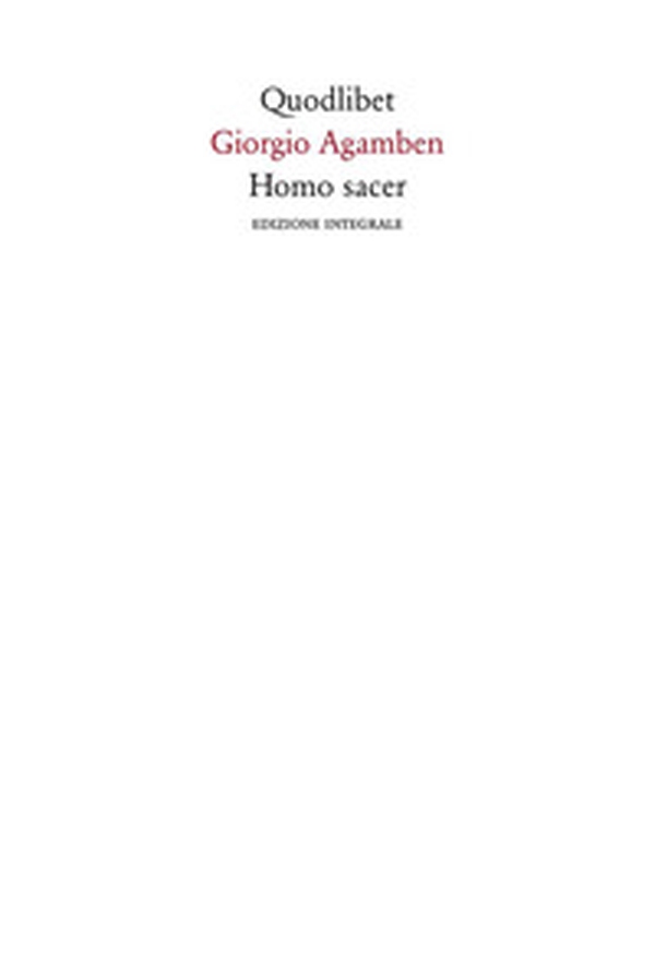 Homo sacer - Librerie.coop Homo sacer - Librerie.coop