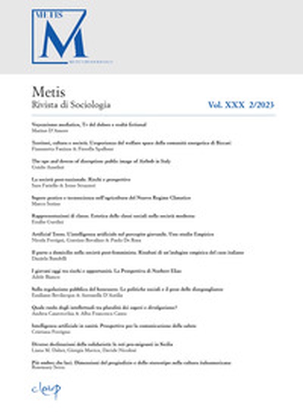 Metis. Rivista di sociologia - Vol. 2 - Librerie.coop Metis. Rivista di sociologia - Vol. 2 - Librerie.coop