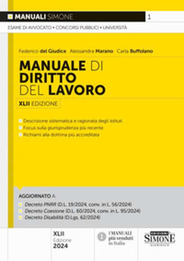 Manuale di diritto del lavoro - Librerie.coop Manuale di diritto del lavoro - Librerie.coop