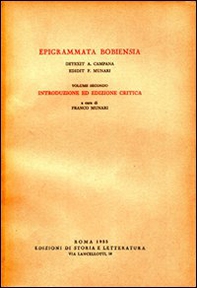 Epigrammata Bobiensia - Vol. 2 - Librerie.coop Epigrammata Bobiensia - Vol. 2 - Librerie.coop