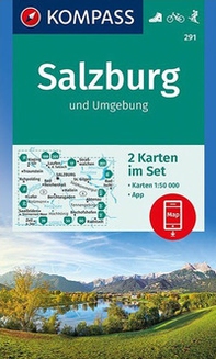 Carta escursionistica n. 291. Salzburg und Umbebung 1:50.000 (set di 2 carte) - Librerie.coop