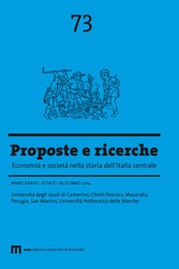 Proposte e ricerche. Economia e società nella storia dell'Italia centrale - Vol. 73 - Librerie.coop