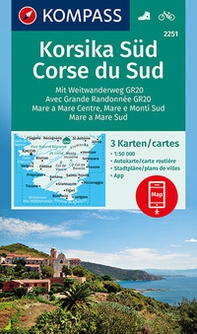 Carta escursionistica n. 2251. Korsika Süd 1:50.000 (set di 2 carte) - Librerie.coop