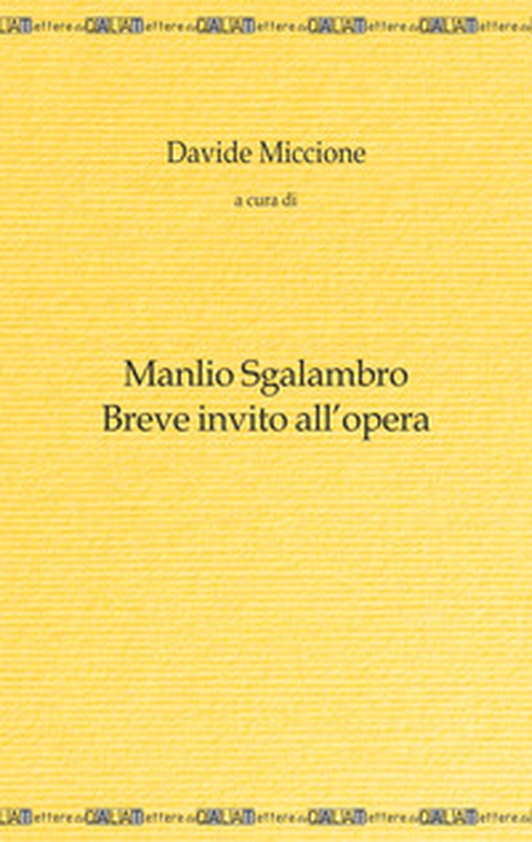 Manlio Sgalambro. Breve invito all'opera - Librerie.coop