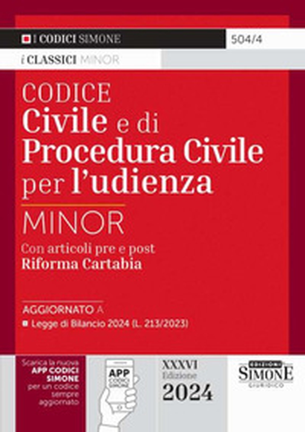 Codice civile e di procedura civile per l'udienza. Ediz. minor - Librerie.coop Codice civile e di procedura civile per l'udienza. Ediz. minor - Librerie.coop