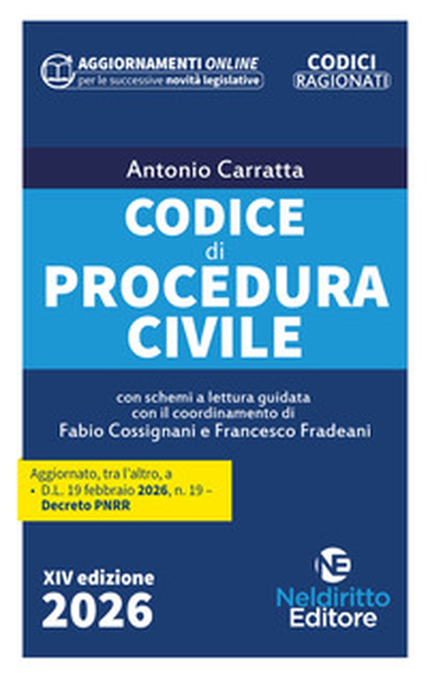 Codice di procedura civile ragionato 2026 - Librerie.coop