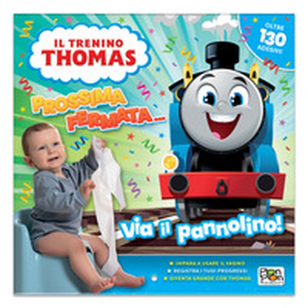 Via il pannolino! Il trenino Thomas. Con adesivi - Librerie.coop
