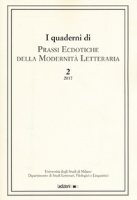 I quaderni di prassi ecdotiche della modernità letteraria - Librerie.coop