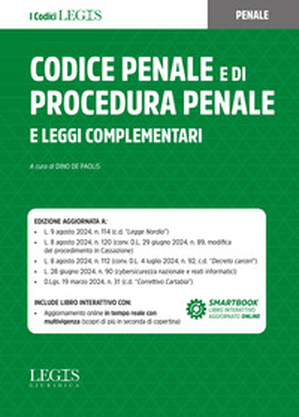 Codice penale e di procedura penale e leggi complementari - Librerie.coop Codice penale e di procedura penale e leggi complementari - Librerie.coop