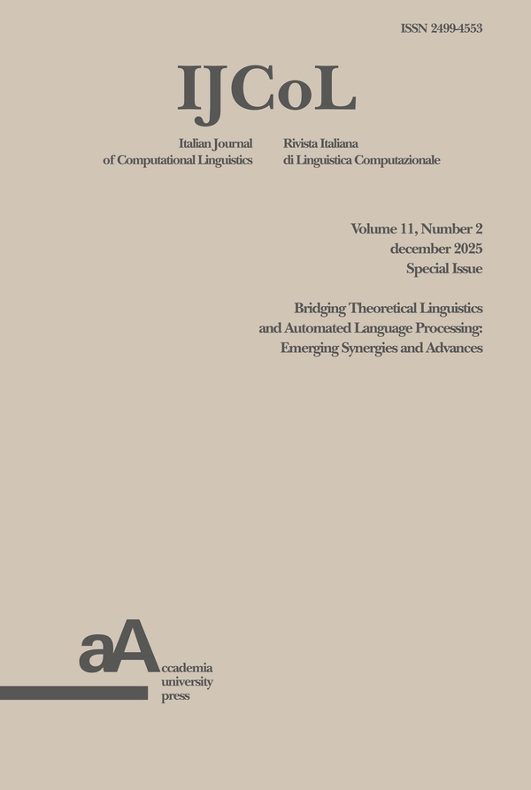 IJCOL - Italian Journal of Computational Linguistics Volume 11, Number 2 december 2025 Special Issue - Librerie.coop
