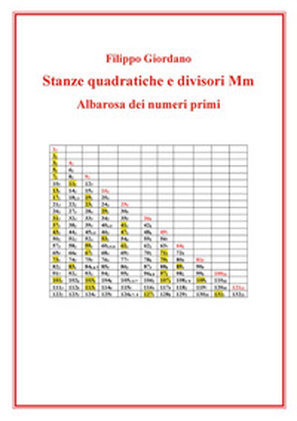 Stanze quadratiche e divisori Mm. Albarosa dei numeri primi - Librerie.coop Stanze quadratiche e divisori Mm. Albarosa dei numeri primi - Librerie.coop