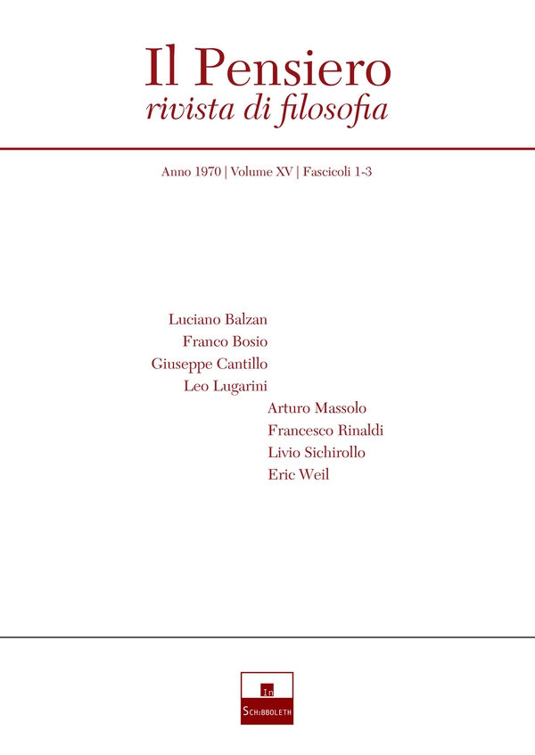 Il Pensiero (1970/1-3) - Librerie.coop Il Pensiero (1970/1-3) - Librerie.coop