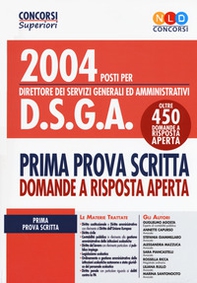 2004 DSGA. Prima prova scritta. Domande a risposta aperta - Librerie.coop