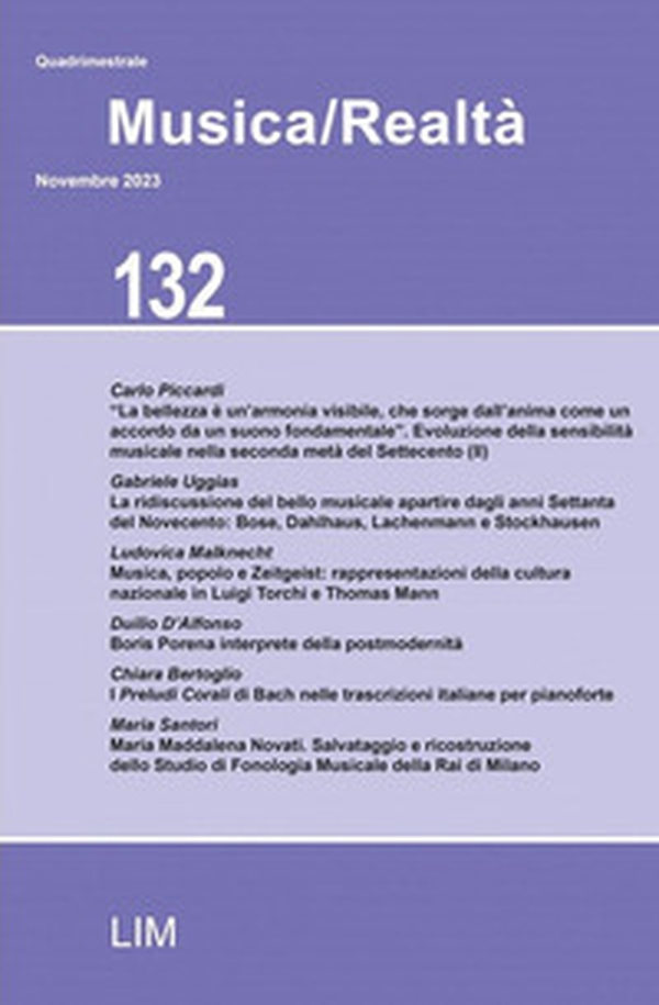 Musica/realtà - Vol. 132 - Librerie.coop Musica/realtà - Vol. 132 - Librerie.coop