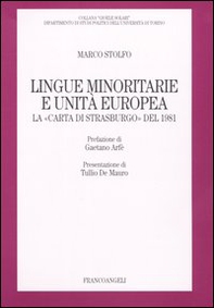 Lingue minoritarie e unità europea. La «Carta di Strasburgo» del 1981 - Librerie.coop