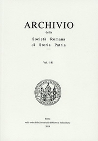 Archivio della Società romana di storia patria - Librerie.coop
