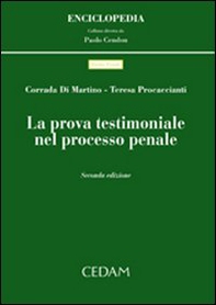 La prova testimoniale nel processo penale - Librerie.coop