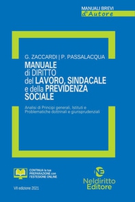 Manuale di diritto del lavoro, sindacale e della previdenza sociale - Librerie.coop