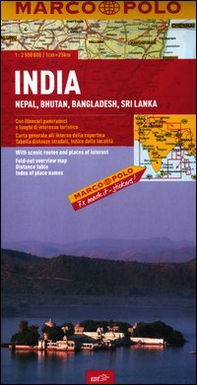 India, Nepal, Bhutan, Bangladesh, Sri Lanka 1:2.500.000 - Librerie.coop