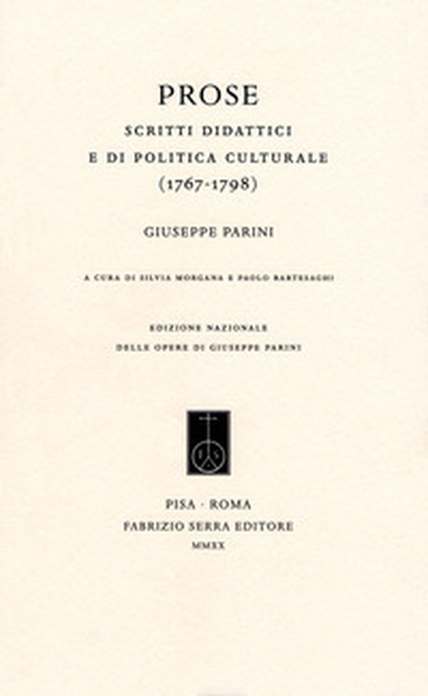 Prose. Scritti didattici e di politica culturale (1767-1798) - Librerie.coop Prose. Scritti didattici e di politica culturale (1767-1798) - Librerie.coop