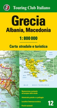 Grecia, Albania, Macedonia 1:800.000. Carta stradale e turistica - Librerie.coop