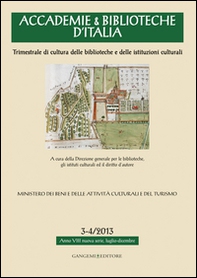 Accademie & biblioteche d'Italia (2013) vol. 3-4 - Librerie.coop