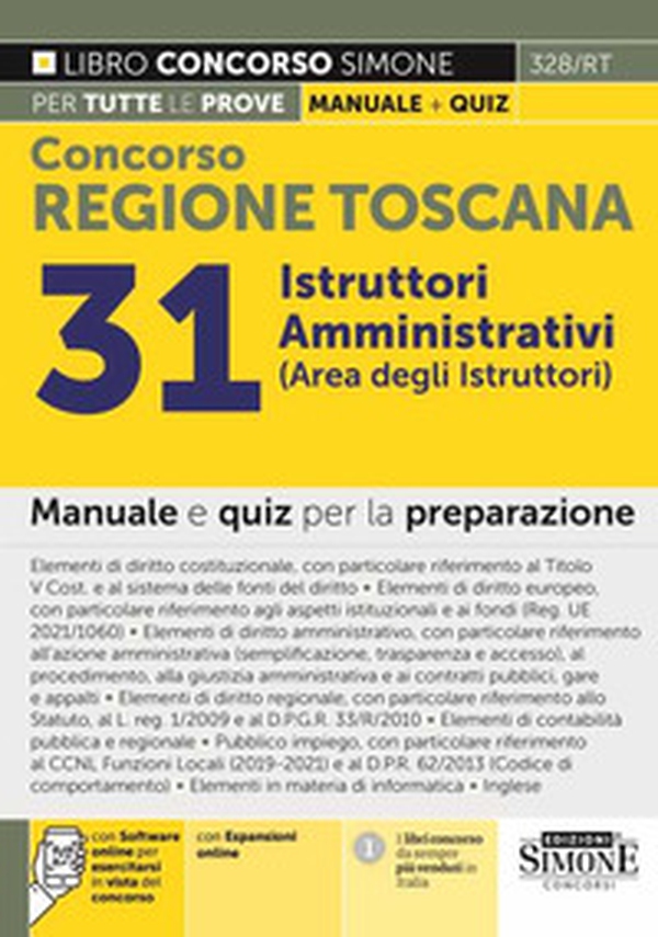 Concorso regione Toscana 31 istruttori amministrativi (area degli istruttori). Manuale e quiz per la preparazione - Librerie.coop Concorso regione Toscana 31 istruttori amministrativi (area degli istruttori). Manuale e quiz per la preparazione - Librerie.coop