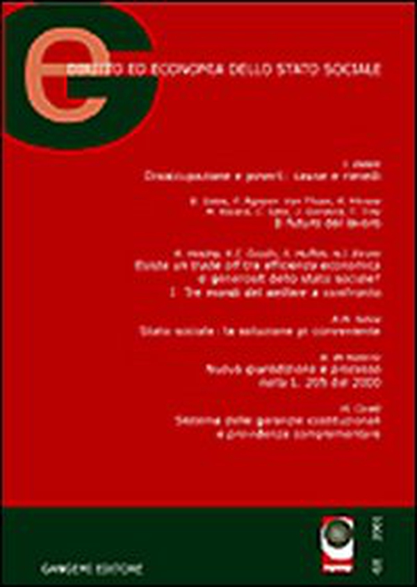 GE. Diritto ed economia dello Stato sociale - Vol. 2 - Librerie.coop GE. Diritto ed economia dello Stato sociale - Vol. 2 - Librerie.coop