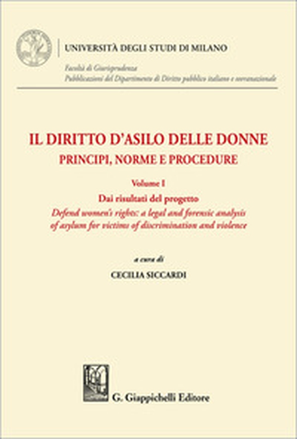 Il diritto d'asilo delle donne. Principi, norme e procedure - Vol. 1 - Librerie.coop