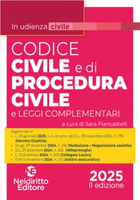 Codice Civile e di Procedura civile in udienza 2025. Aggiornato al I e al II Decreto Correttivo Cartabia - Librerie.coop Codice Civile e di Procedura civile in udienza 2025. Aggiornato al I e al II Decreto Correttivo Cartabia - Librerie.coop