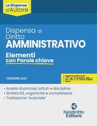 Dispensa di diritto amministrativo. Elementi con parole chiave - Librerie.coop