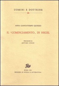 Il «cominciamento» in Hegel - Librerie.coop