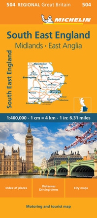 South East England, Midlands, East Anglia 1:400.000 - Librerie.coop