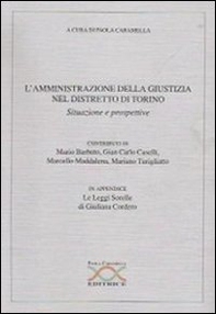 L'amministrazione della giustizia nel distretto di Torino. Situazioni e prospettive - Librerie.coop
