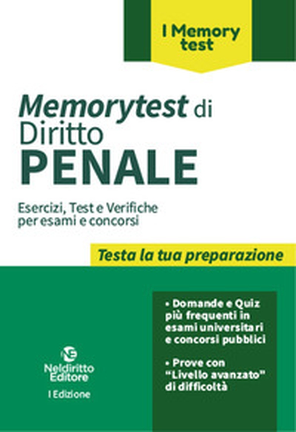 Memorytest di Diritto Penale - Librerie.coop Memorytest di Diritto Penale - Librerie.coop