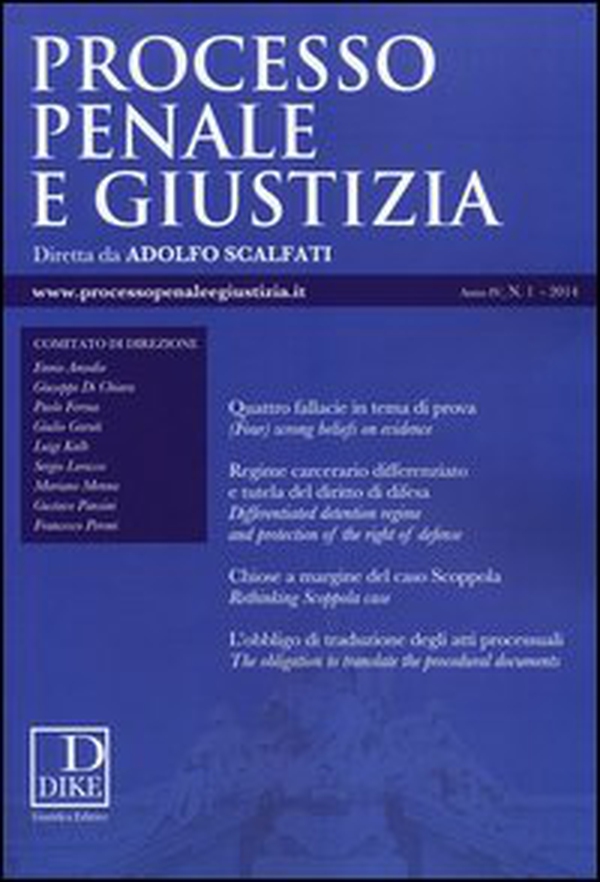 Processo penale e giustizia - Vol. 1 - Librerie.coop Processo penale e giustizia - Vol. 1 - Librerie.coop