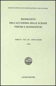 Rendiconto dell'Accademia delle scienze fisiche e matematiche. Serie IV - Librerie.coop