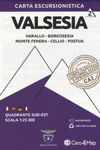 Carta escursionistica Valsesia. Scala 1:25.000. Ediz. italiana, inglese, tedesca e francese - Vol. 2 - Librerie.coop