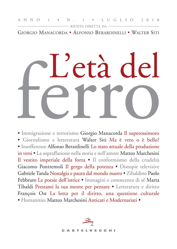 L'età del ferro n. 1/2018 - Librerie.coop L'età del ferro n. 1/2018 - Librerie.coop