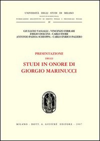 Presentazione degli studi in onore di Giorgio Marinucci - Librerie.coop