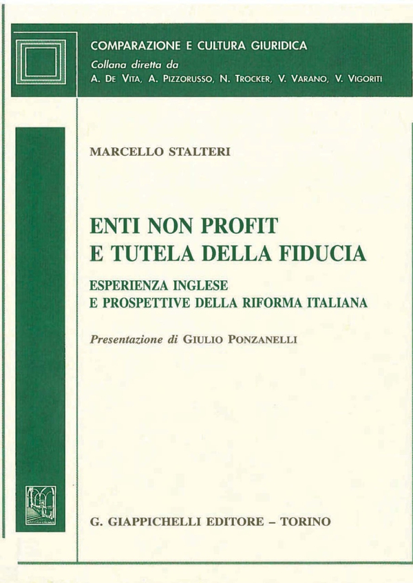 Enti non profit e tutela della fiducia - Librerie.coop Enti non profit e tutela della fiducia - Librerie.coop