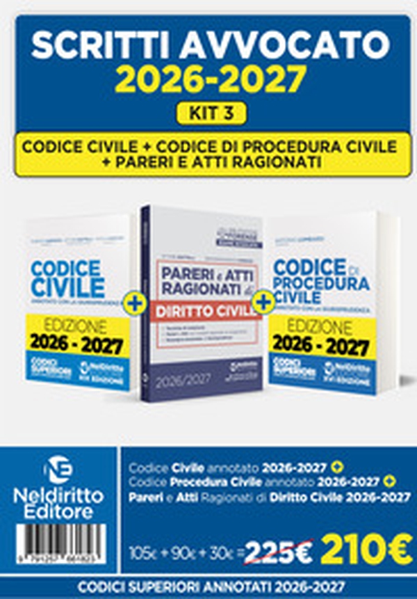 Kit 3 Codice civile + Codice di procedura civile annotati+ Pareri di civile 2026 - Librerie.coop